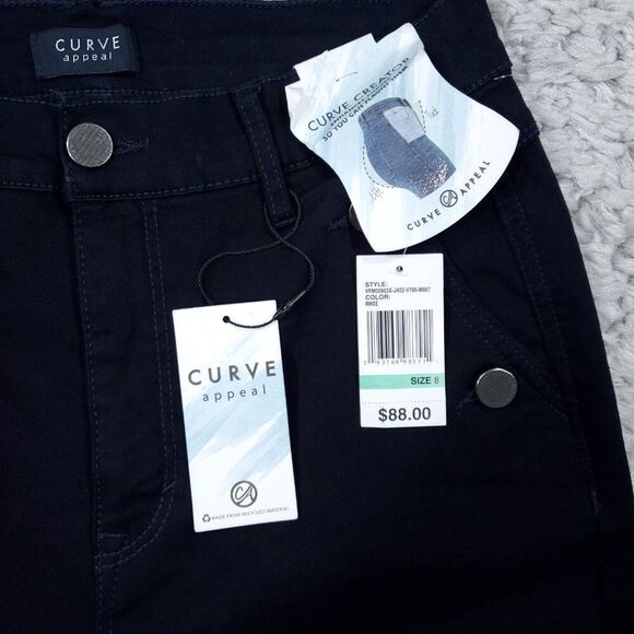 Curve Appeal Blue Curve Creator High Rise Boot Bootcut Jeans 8 29 Silver Buttons - Picture 4 of 8